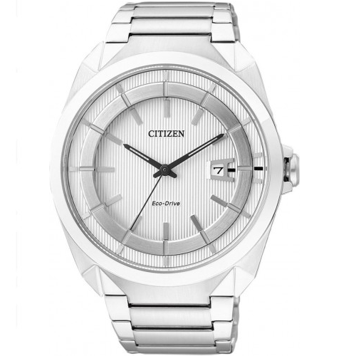 Citizen Eco-Drive White Steel Dress Watch