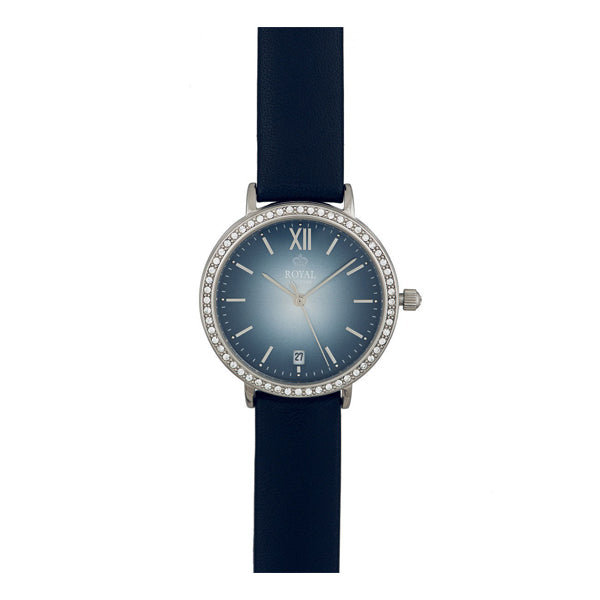 Royal London Ladies Classic Blue Leather Strap Watch