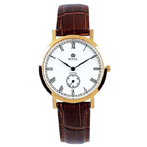 Royal London Men’s Classic Gold Brown White Dial Watch