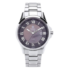 Royal London Men’s Purple Dial Stainless Steel Silver Strap Wrist Watch