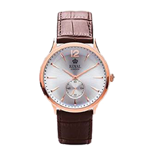 Royal London Men’s Leather Belt Brown Quartz Wrist Watch