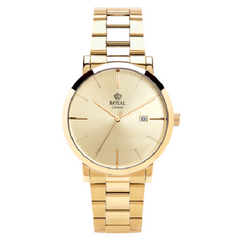 Royal London Gold Stainless Steel Bracelet Gents Classic Pair Watch