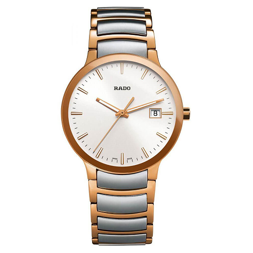 Rado Centric Quartz Steel & Rose Gold Bracelet Men's Watches